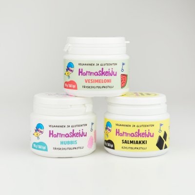 Hammaskeiju purkit 3 x 90g - valitse maut