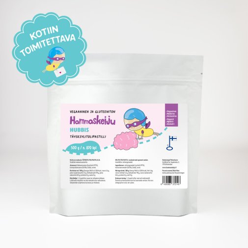 Hammaskeiju HUBBIS 500 g kotiin toimitettuna